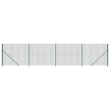 Wire Mesh Fence with Flange Green 1.8x10 m