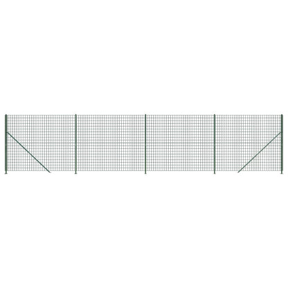 Wire Mesh Fence with Flange Green 2.2x10 m