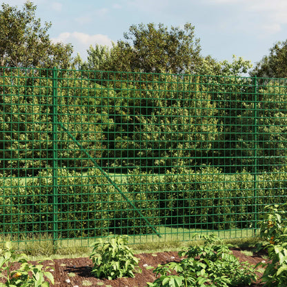 Wire Mesh Fence with Flange Green 2.2x10 m