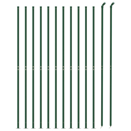 Wire Mesh Fence with Flange Green 1.1x25 m