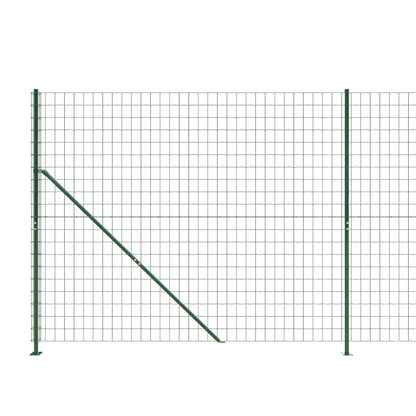 Wire Mesh Fence with Flange Green 1.8x25 m