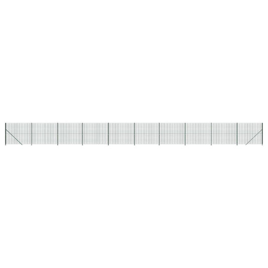 Wire Mesh Fence with Flange Green 2.2x25 m