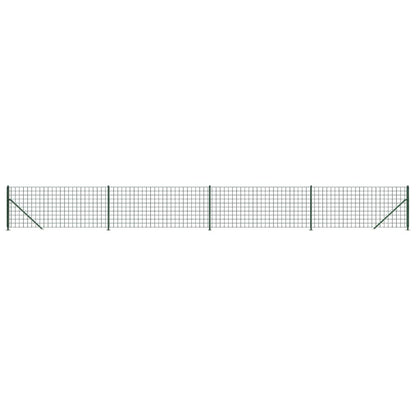 Wire Mesh Fence with Flange Green 1.1x10 m