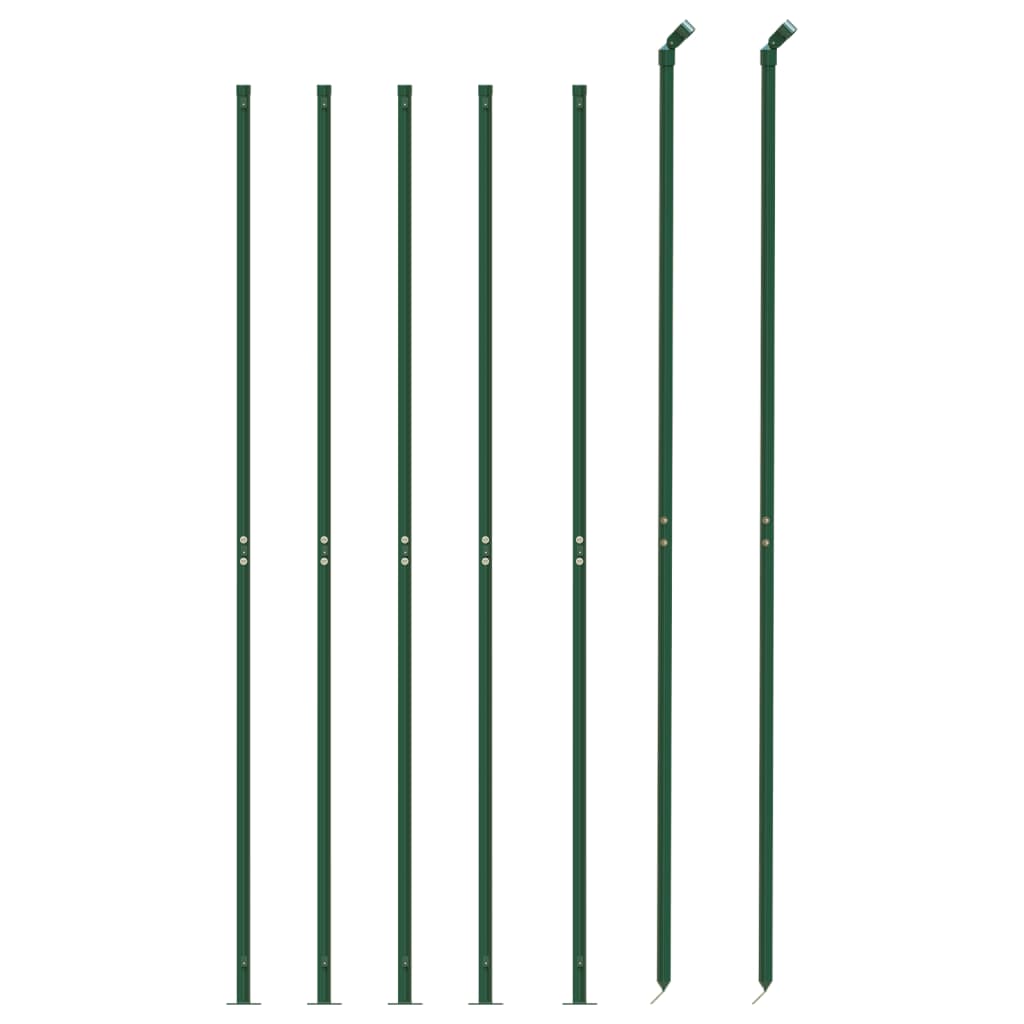 Wire Mesh Fence with Flange Green 1.4x10 m