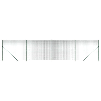 Wire Mesh Fence with Flange Green 1.6x10 m