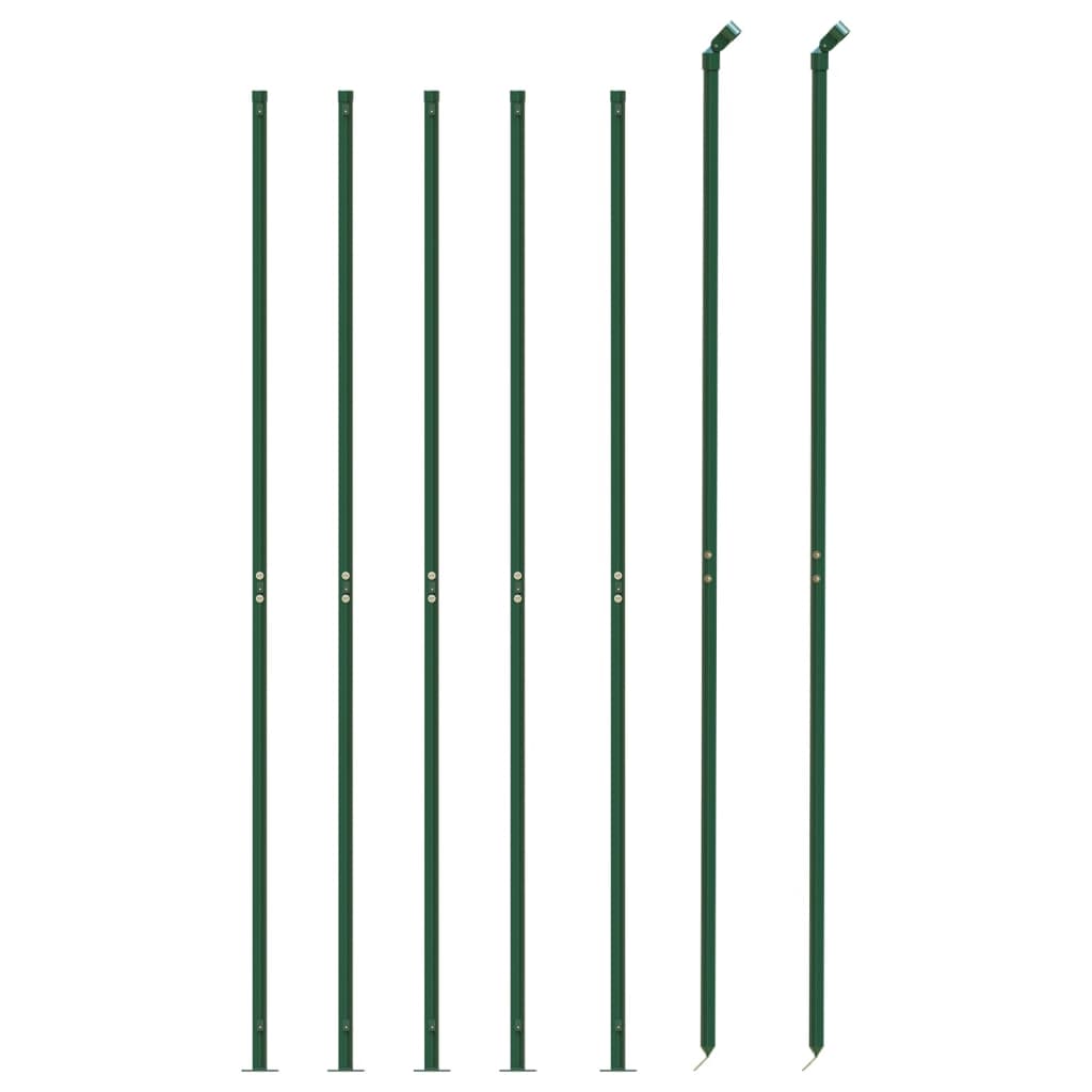 Wire Mesh Fence with Flange Green 1.6x10 m