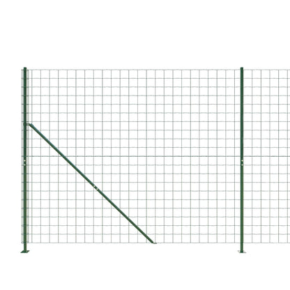 Wire Mesh Fence with Flange Green 1.6x10 m