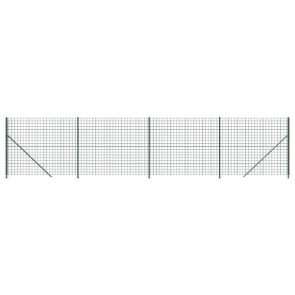 Wire Mesh Fence with Flange Green 2.2x10 m