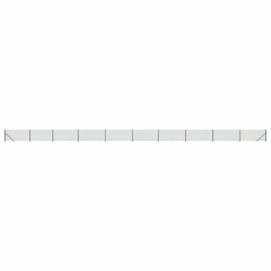 Wire Mesh Fence with Flange Green 1.1x25 m
