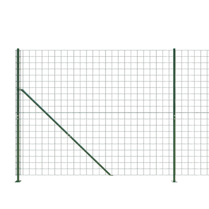 Wire Mesh Fence with Flange Green 1.4x25 m