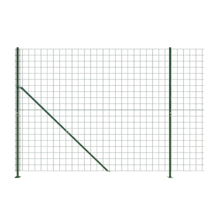 Wire Mesh Fence with Flange Green 1.6x25 m