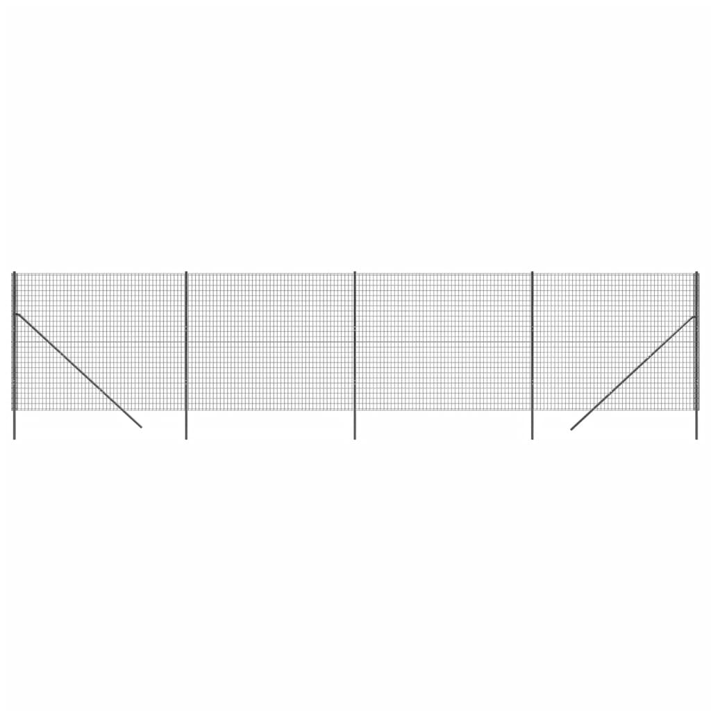 Wire Mesh Fence Anthracite 1.4x10 m Galvanised Steel