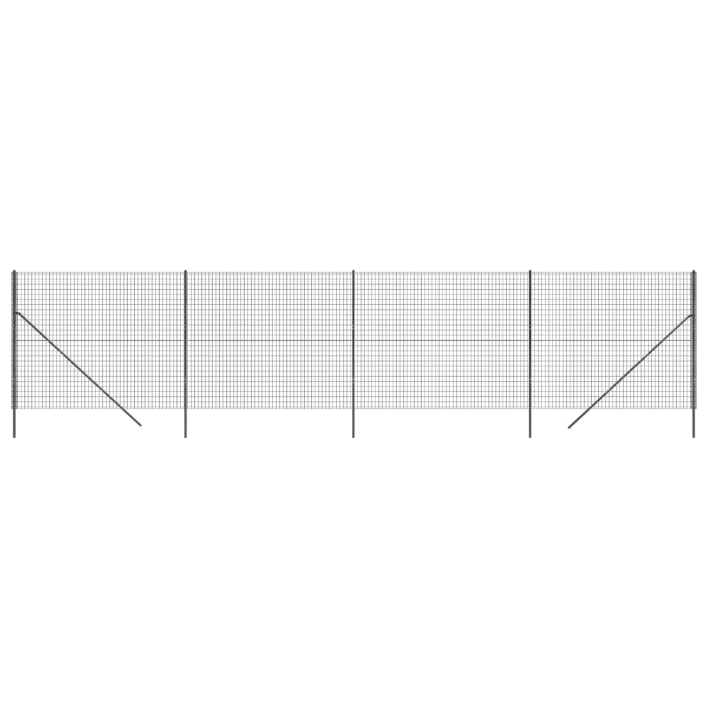 Wire Mesh Fence Anthracite 2x10 m Galvanised Steel