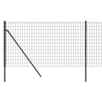 Wire Mesh Fence Anthracite 0.8x25 m Galvanised Steel