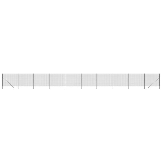Wire Mesh Fence Anthracite 1.6x25 m Galvanised Steel