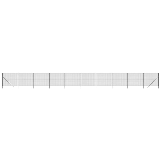 Wire Mesh Fence Anthracite 2.2x25 m Galvanised Steel