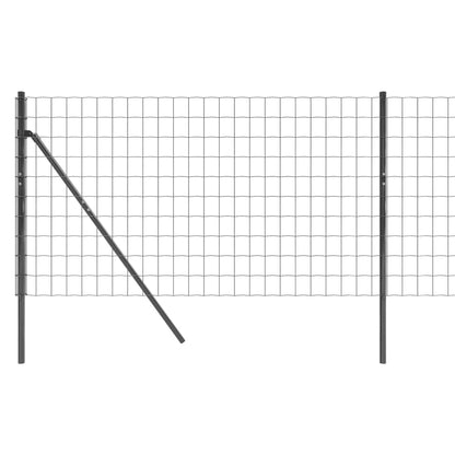 Wire Mesh Fence Anthracite 0.8x10 m Galvanised Steel