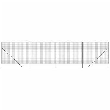 Wire Mesh Fence Anthracite 1.4x10 m Galvanised Steel