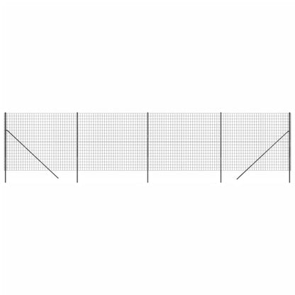 Wire Mesh Fence Anthracite 1.4x10 m Galvanised Steel