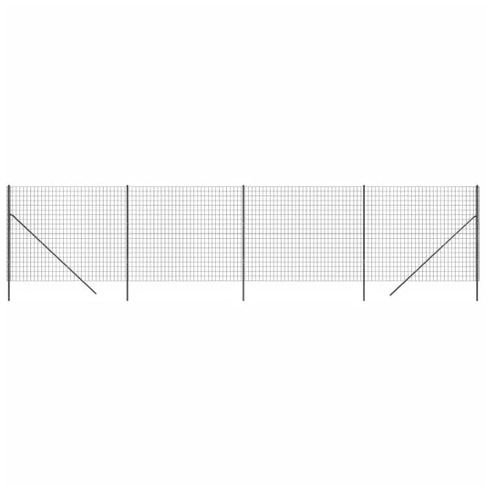 Wire Mesh Fence Anthracite 1.4x10 m Galvanised Steel