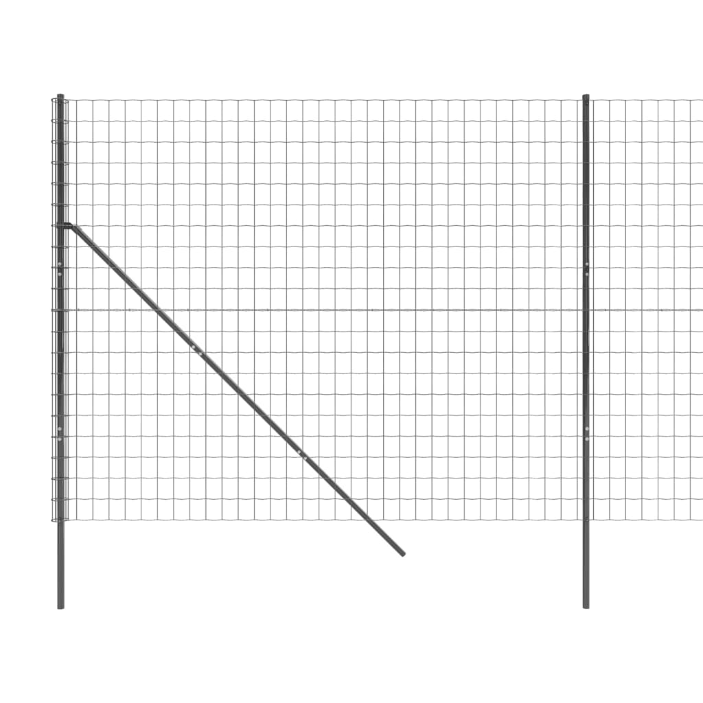 Wire Mesh Fence Anthracite 1.4x10 m Galvanised Steel