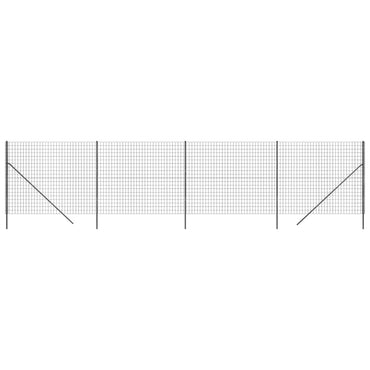 Wire Mesh Fence Anthracite 1.6x10 m Galvanised Steel