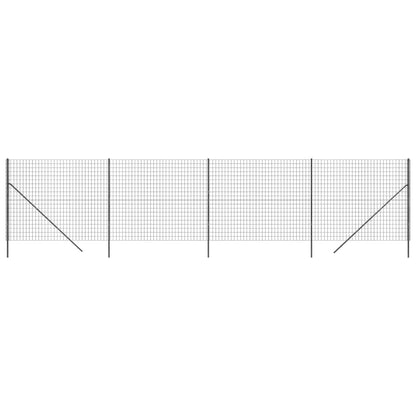 Wire Mesh Fence Anthracite 1.6x10 m Galvanised Steel