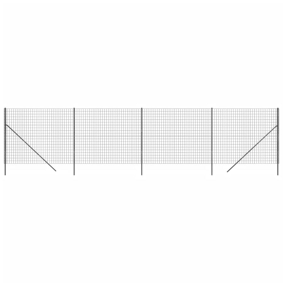Wire Mesh Fence Anthracite 1.8x10 m Galvanised Steel