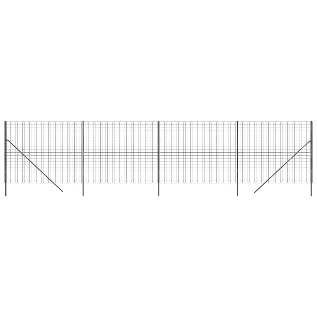 Wire Mesh Fence Anthracite 2.2x10 m Galvanised Steel