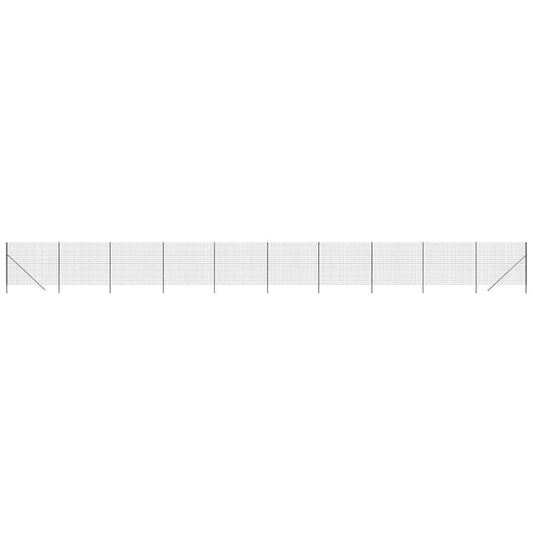 Wire Mesh Fence Anthracite 2x25 m Galvanised Steel