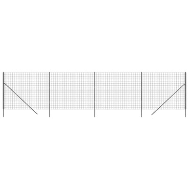 Wire Mesh Fence Anthracite 1.4x10 m Galvanised Steel