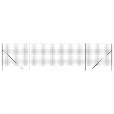 Wire Mesh Fence Anthracite 1.6x10 m Galvanised Steel