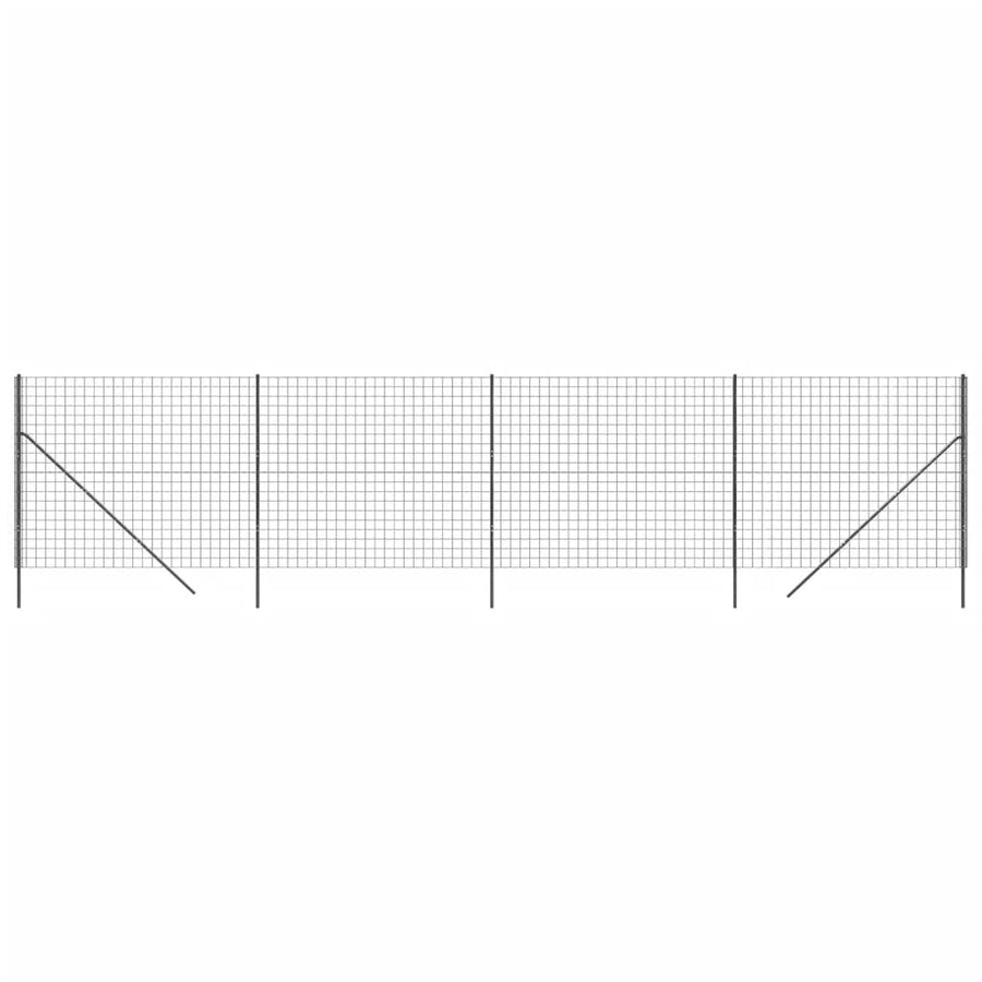 Wire Mesh Fence Anthracite 1.6x10 m Galvanised Steel
