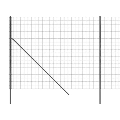 Wire Mesh Fence Anthracite 1.6x10 m Galvanised Steel