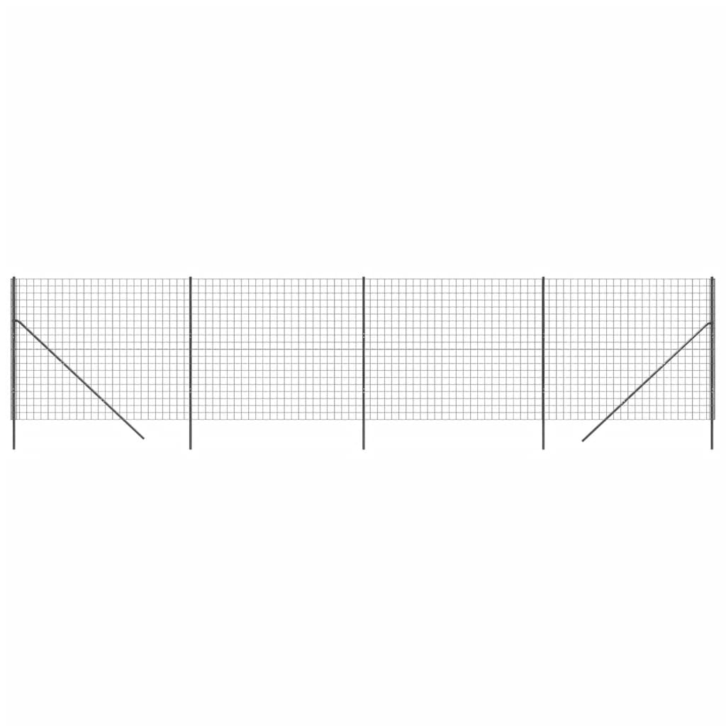 Wire Mesh Fence Anthracite 1.8x10 m Galvanised Steel