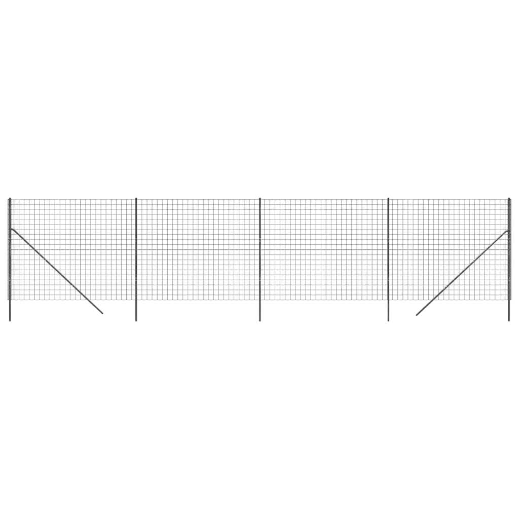 Wire Mesh Fence Anthracite 2x10 m Galvanised Steel