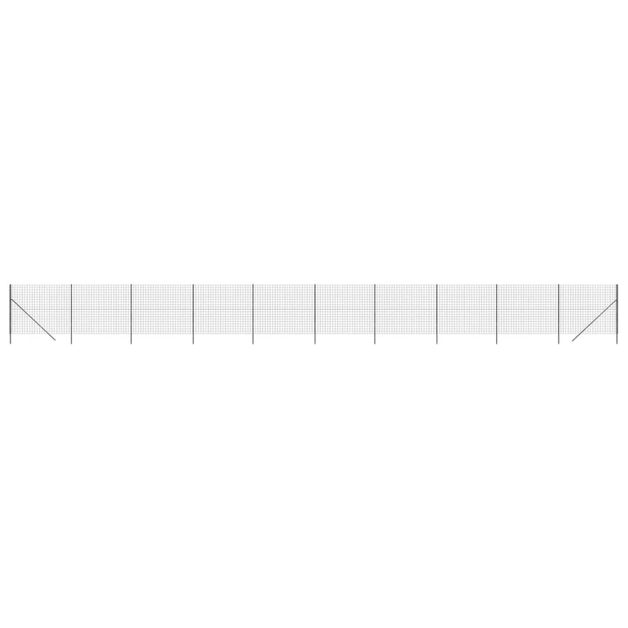 Wire Mesh Fence Anthracite 1.6x25 m Galvanised Steel