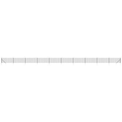 Wire Mesh Fence with Spike Anchors Anthracite 1x25 m