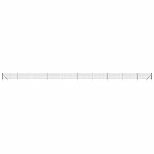 Wire Mesh Fence with Spike Anchors Anthracite 1.1x25 m