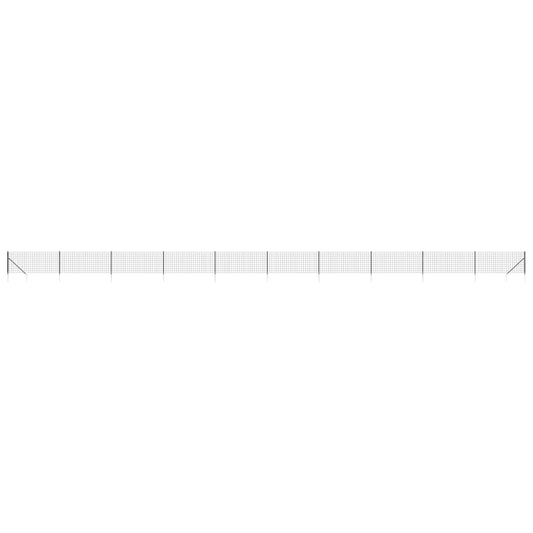 Wire Mesh Fence with Spike Anchors Anthracite 1x25 m