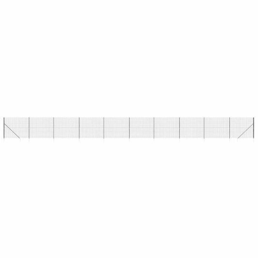 Wire Mesh Fence with Spike Anchors Anthracite 1.4x25 m