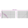 Wire Mesh Fence with Flange Anthracite 1.4x10 m