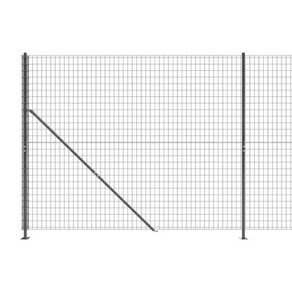 Wire Mesh Fence with Flange Anthracite 1.6x10 m