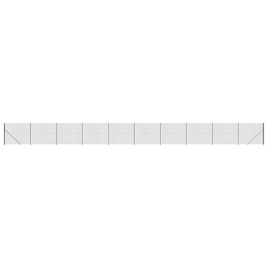 Wire Mesh Fence with Flange Anthracite 1.6x25 m