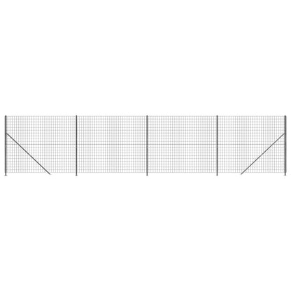 Wire Mesh Fence with Flange Anthracite 1.6x10 m