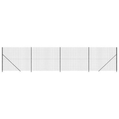 Wire Mesh Fence with Flange Anthracite 1.8x10 m