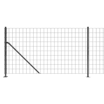 Wire Mesh Fence with Flange Anthracite 0.8x25 m