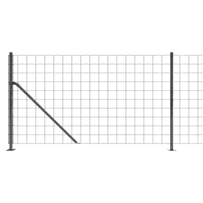 Wire Mesh Fence with Flange Anthracite 0.8x10 m