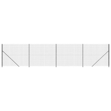 Wire Mesh Fence with Flange Anthracite 1.4x10 m