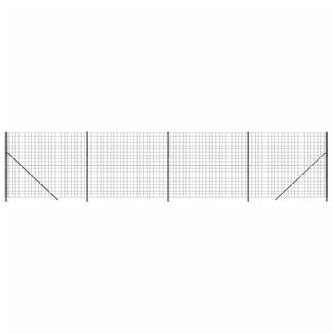 Wire Mesh Fence with Flange Anthracite 1.6x10 m